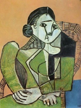  francois - Françoise sentada en un sillón 1953 Pablo Picasso